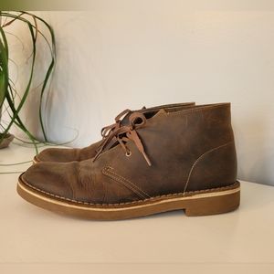 Clarks Desert Boots Brown Leather Lace Men’s Size 10